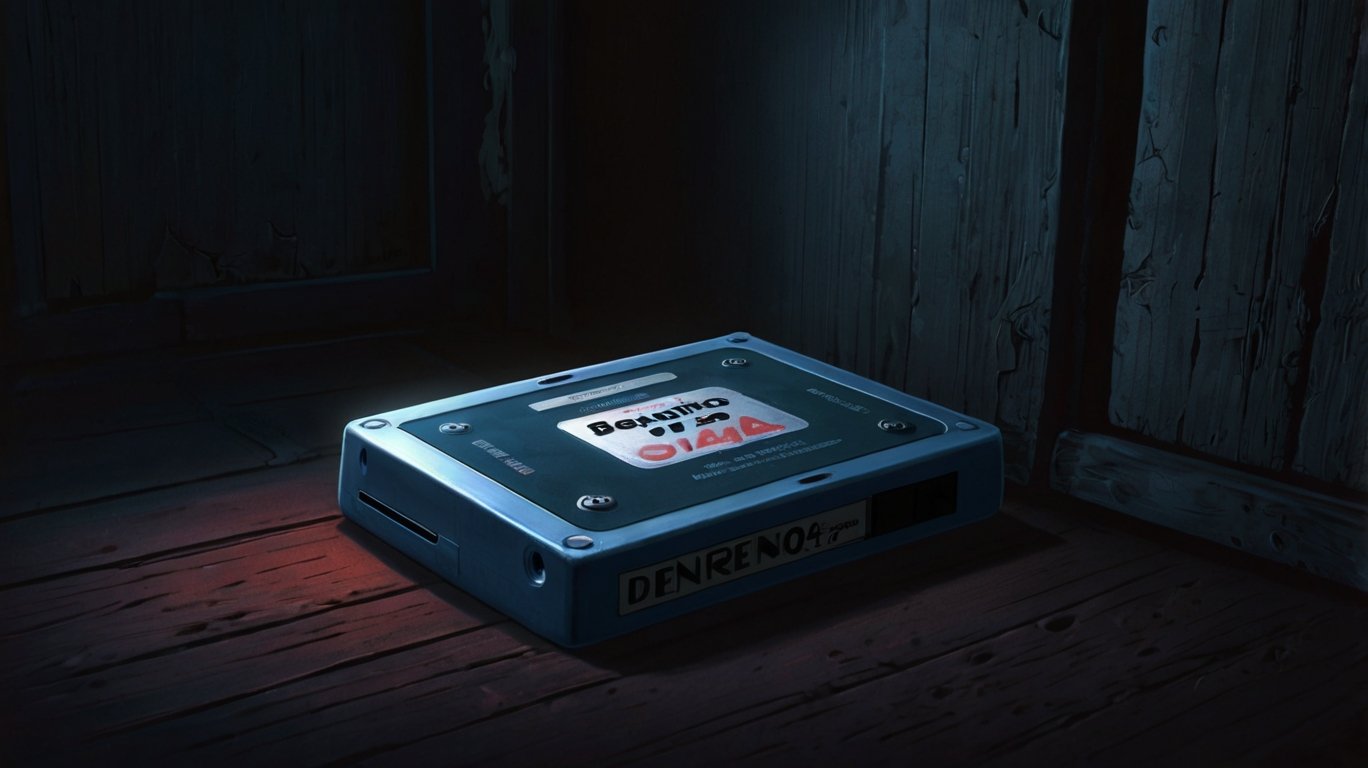 BEN Drowned Haunted Cartridge Found Ben Drowned haunted cartridge glowing in attic