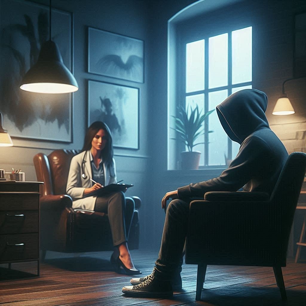 Jeff the Killer during a therapy session