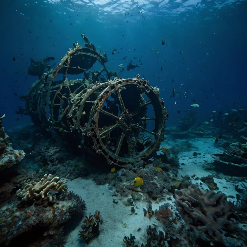 The ocean floor where Amelia Earhart’s plane may have crashed.