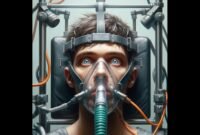 Russian Sleep Experiment test subject strapped to machine