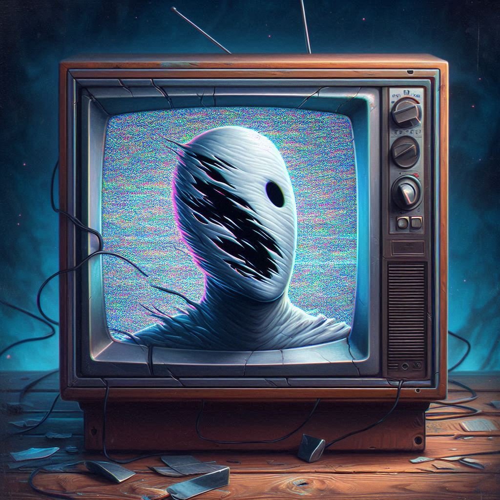Ghostly image emerging from cursed YouTube footage.